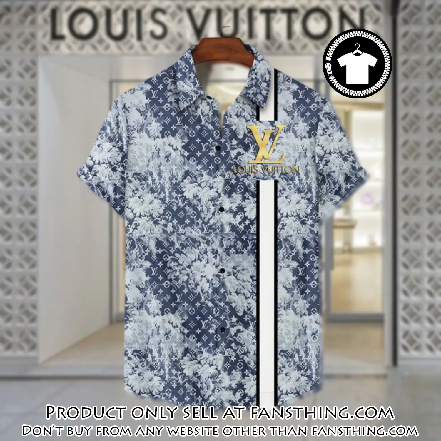 Lv louis vuitton luxury hawaiian shirt & short set lhs1187 fst5153304